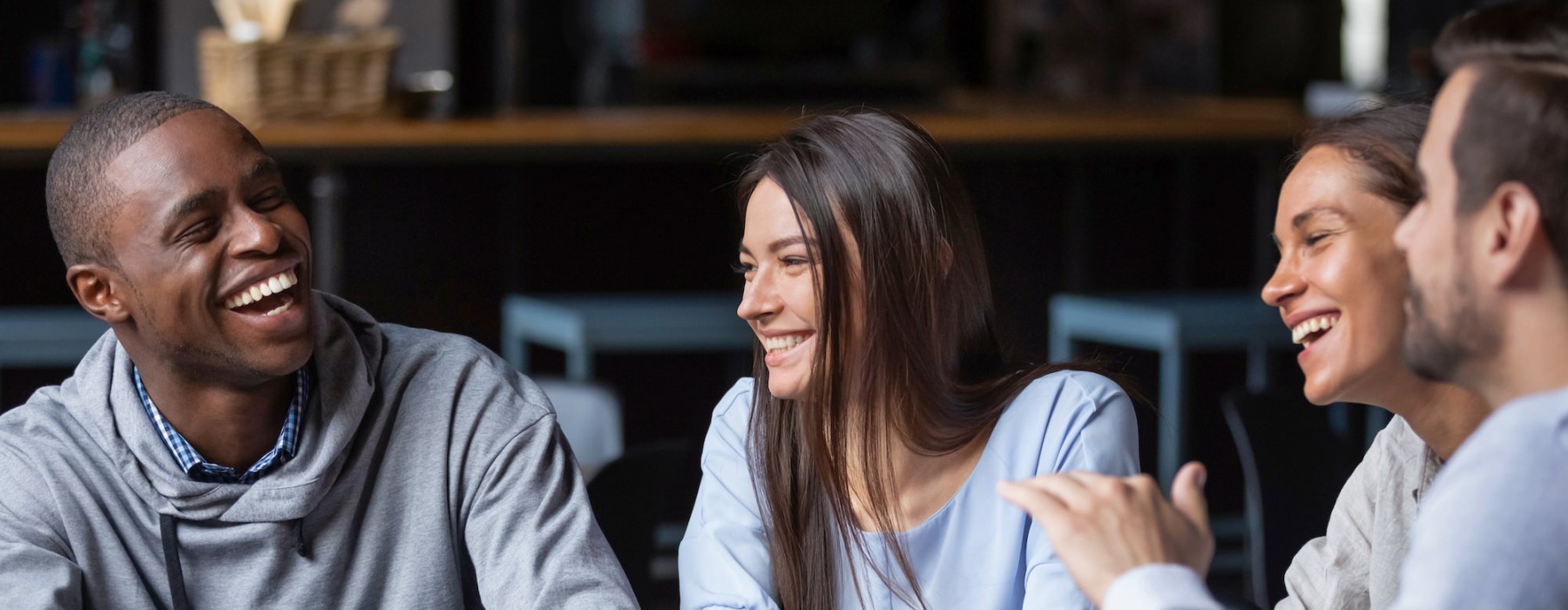 friends laughing together